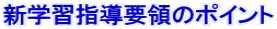 �V�w�K�w���v�̂̃|�C���g 