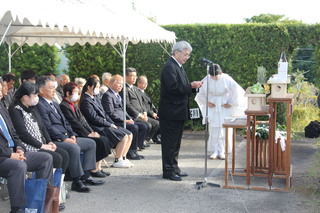 祭文奏上（追悼のことば）