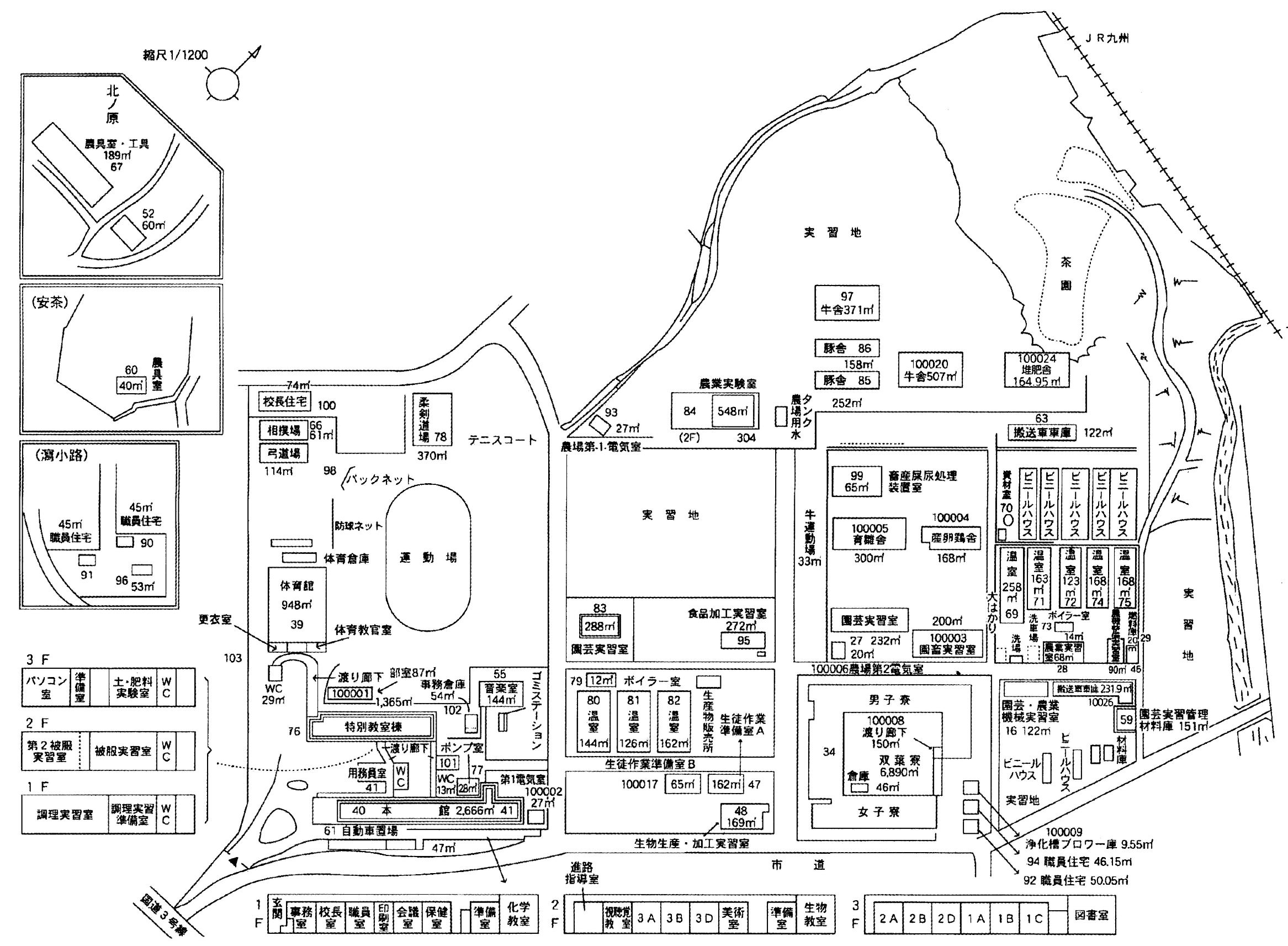 校舎および施設の配置図