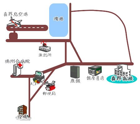 高校周辺地図