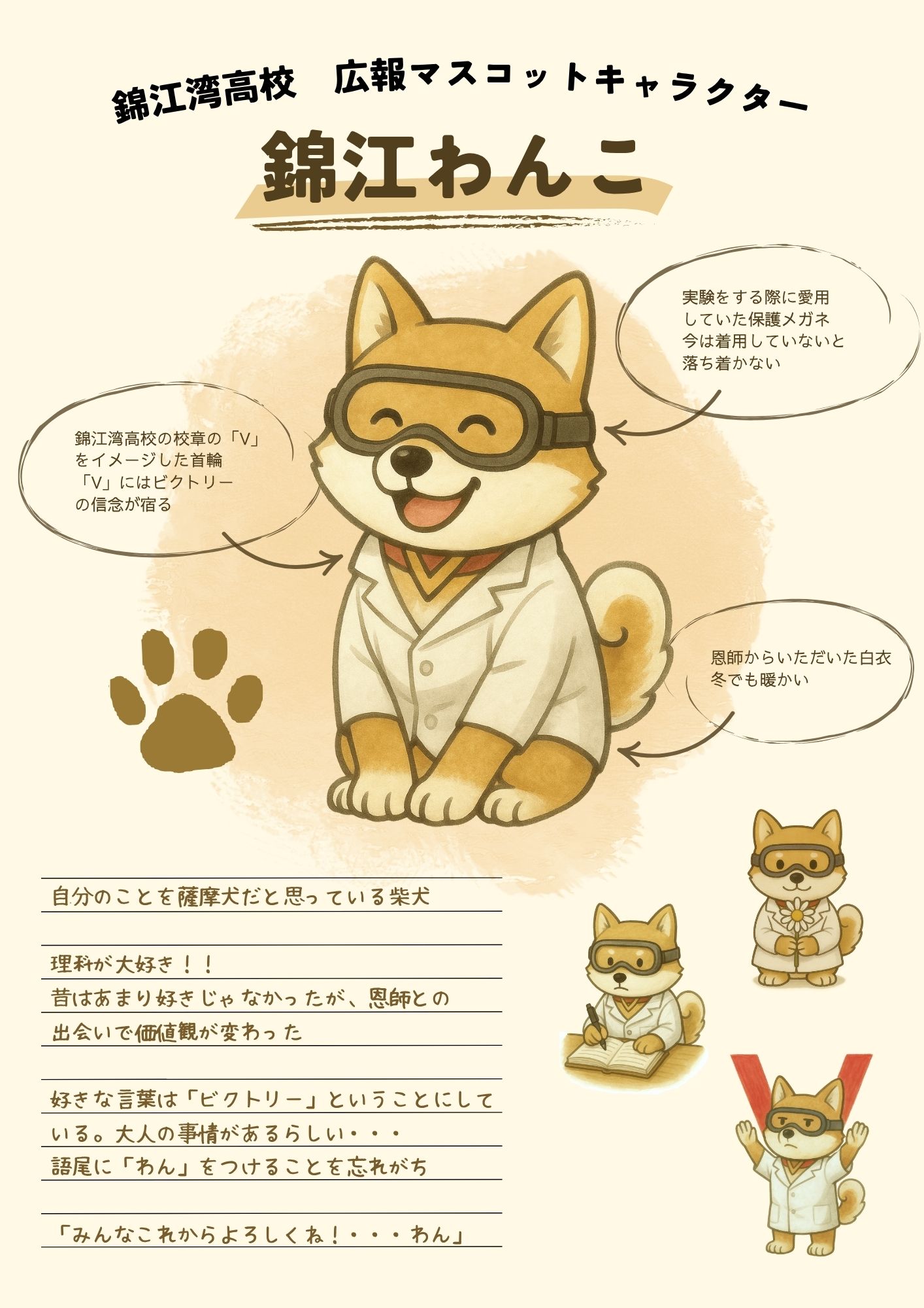 錦江湾高校 広報マスコットキャラクター