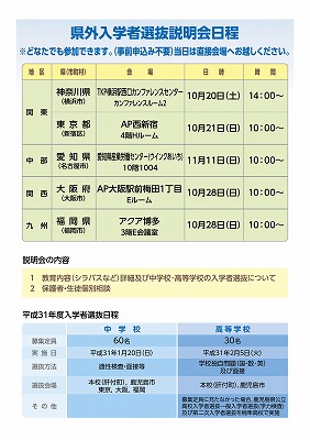 楠隼H30入学者選抜(県外)ウラ