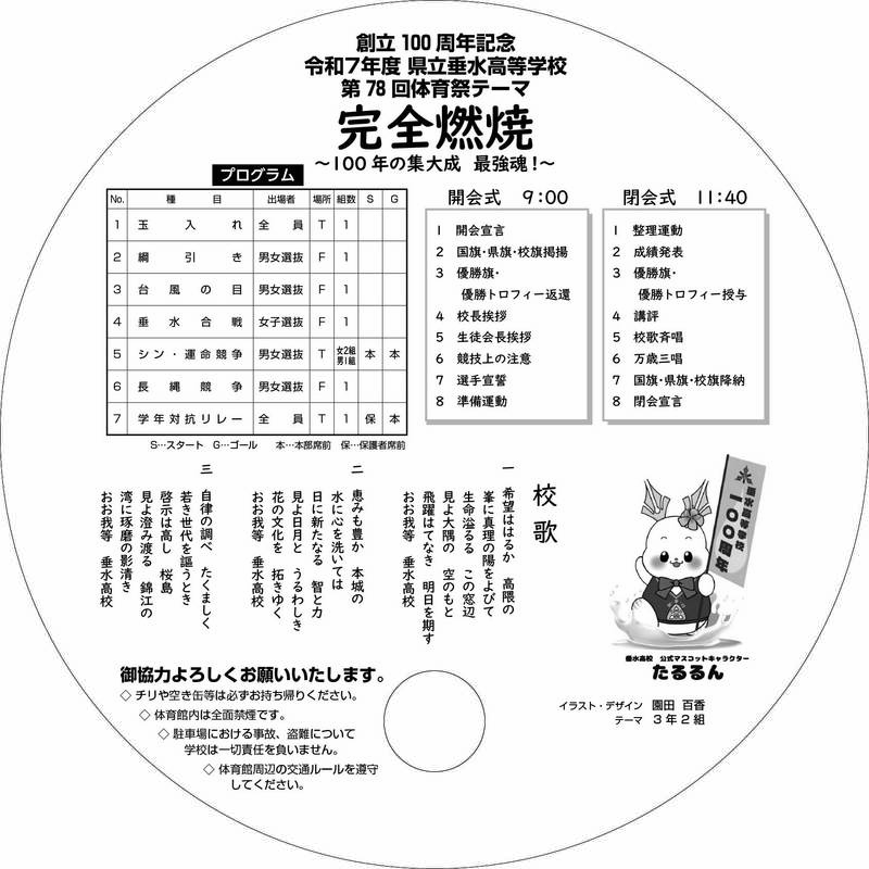体育祭うちわ裏