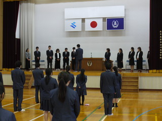 離任式 生徒代表感謝のあいさつ