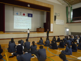 生徒代表お礼のことば(生徒会長)