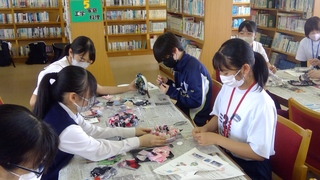 中学生体験入学 ハギレでリース作り講座