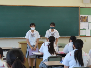 目標及び抱負の発表（生活情報科）