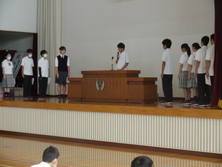 旧生徒会長あいさつ