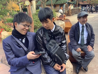 園内でひと休み