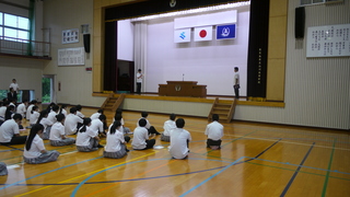 生徒代表励ましのことば