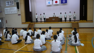前任生徒会長あいさつ