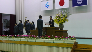 県教育委員会賞受賞の様子