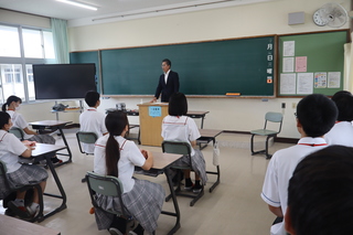 校長先生の激励