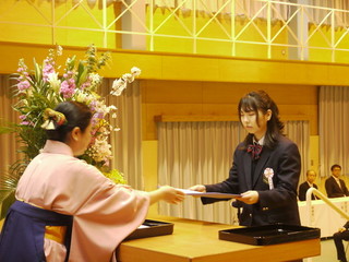 卒業証書授与の様子