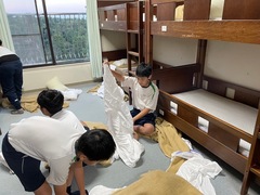 寝具の後片付け